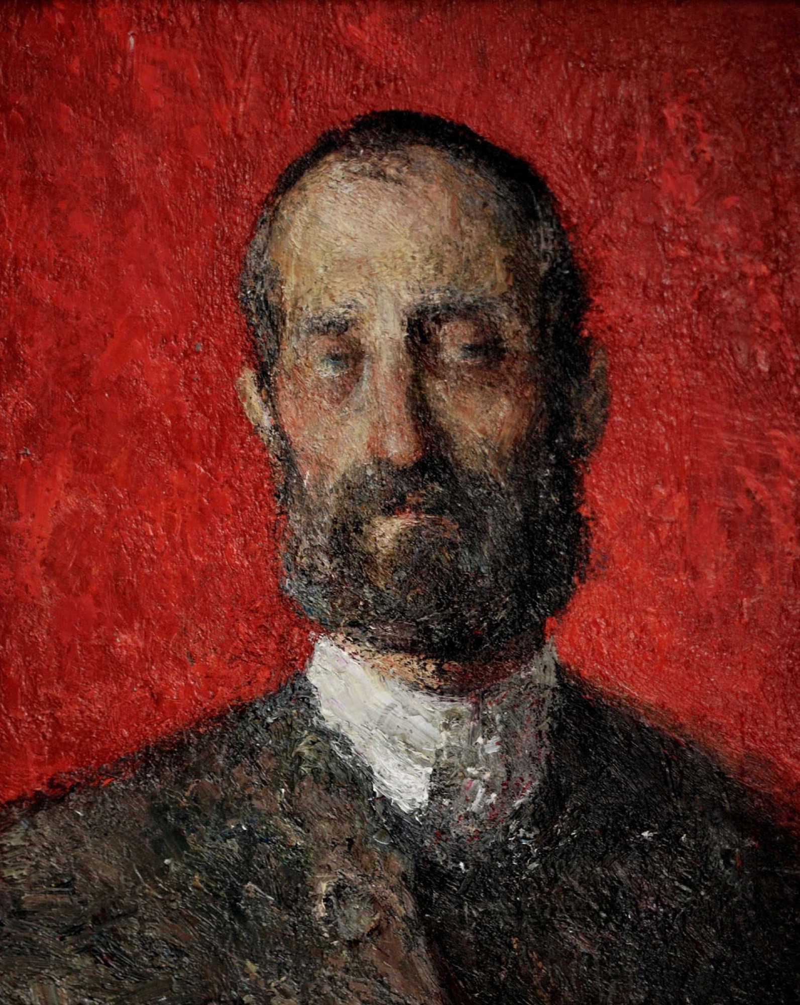 Victor Teslaru, Portrait of a Man, 2014, oil on canvas; male portrait study.