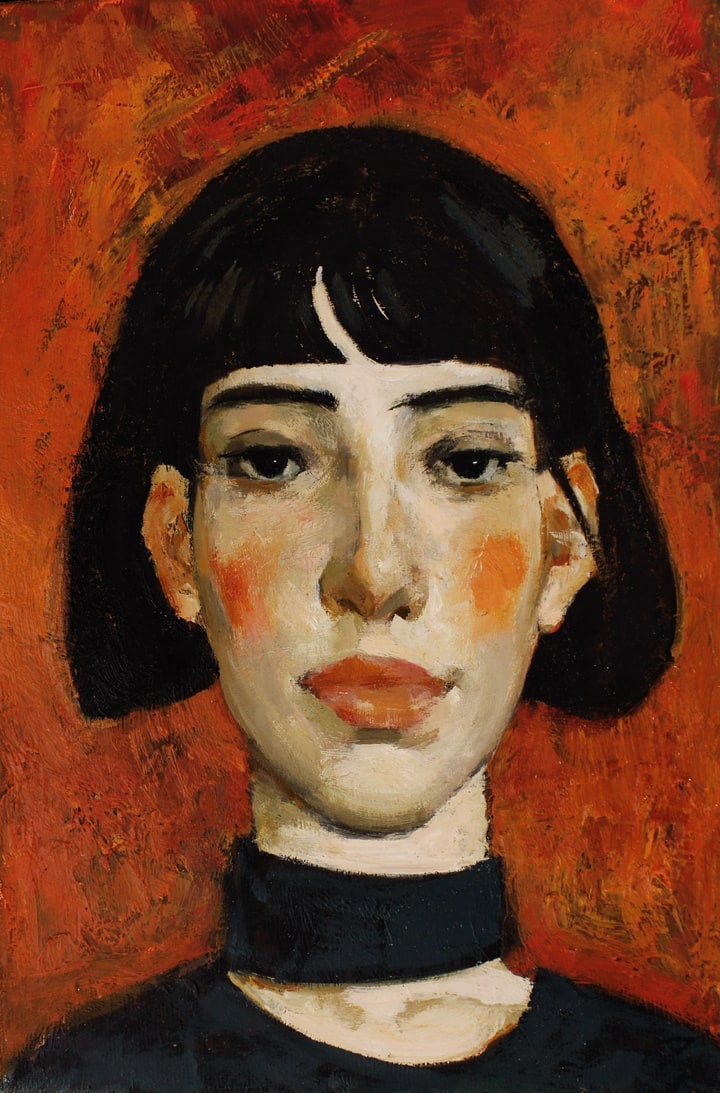 Victor Teslaru, Girl, 2025, oil on canvas.