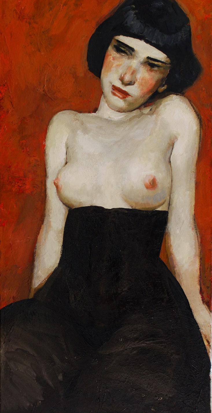 Victor Teslaru, RED, 2025, oil on canvas.