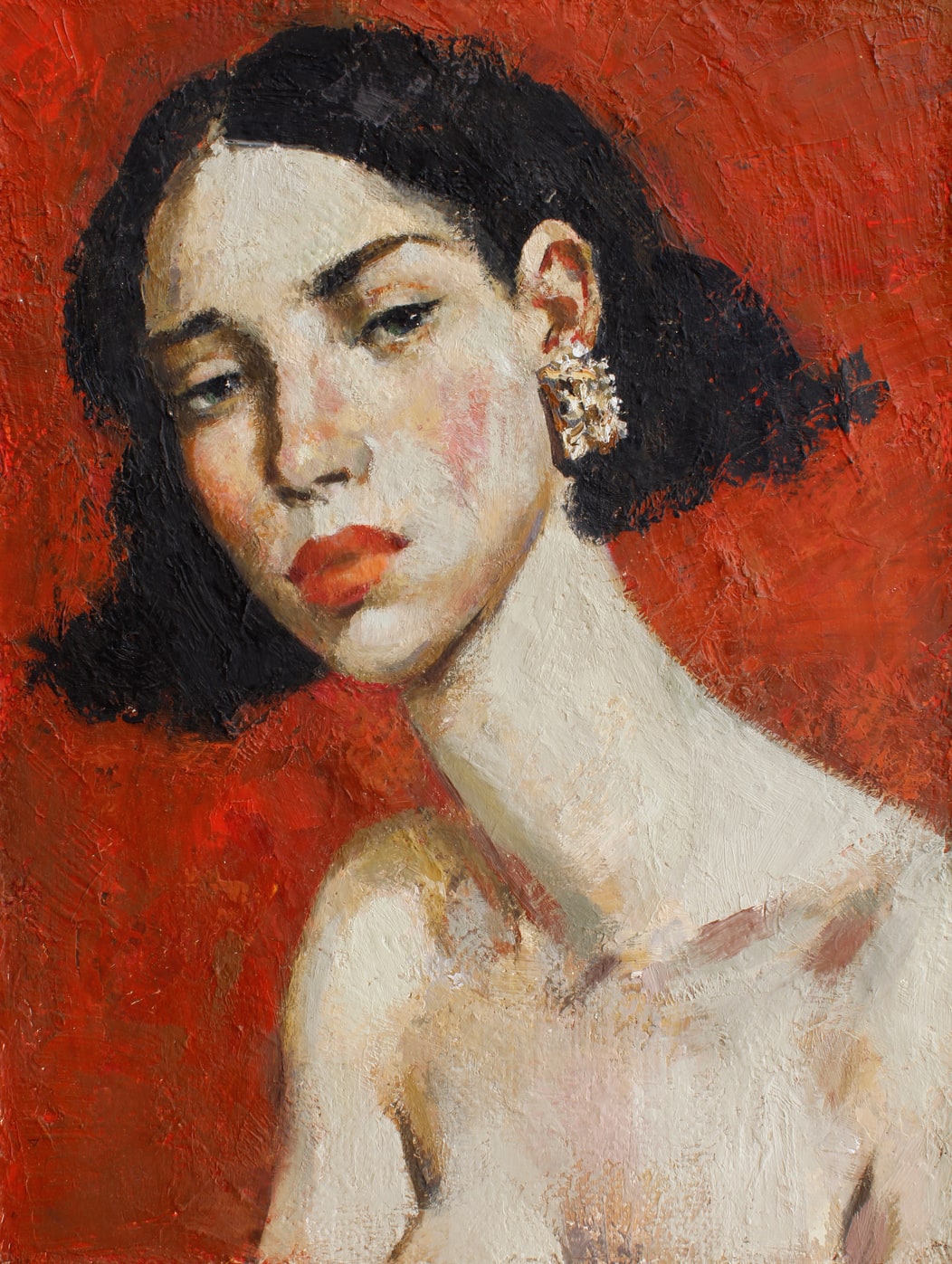 Victor Teslaru, Swear, 2025, oil on canvas.