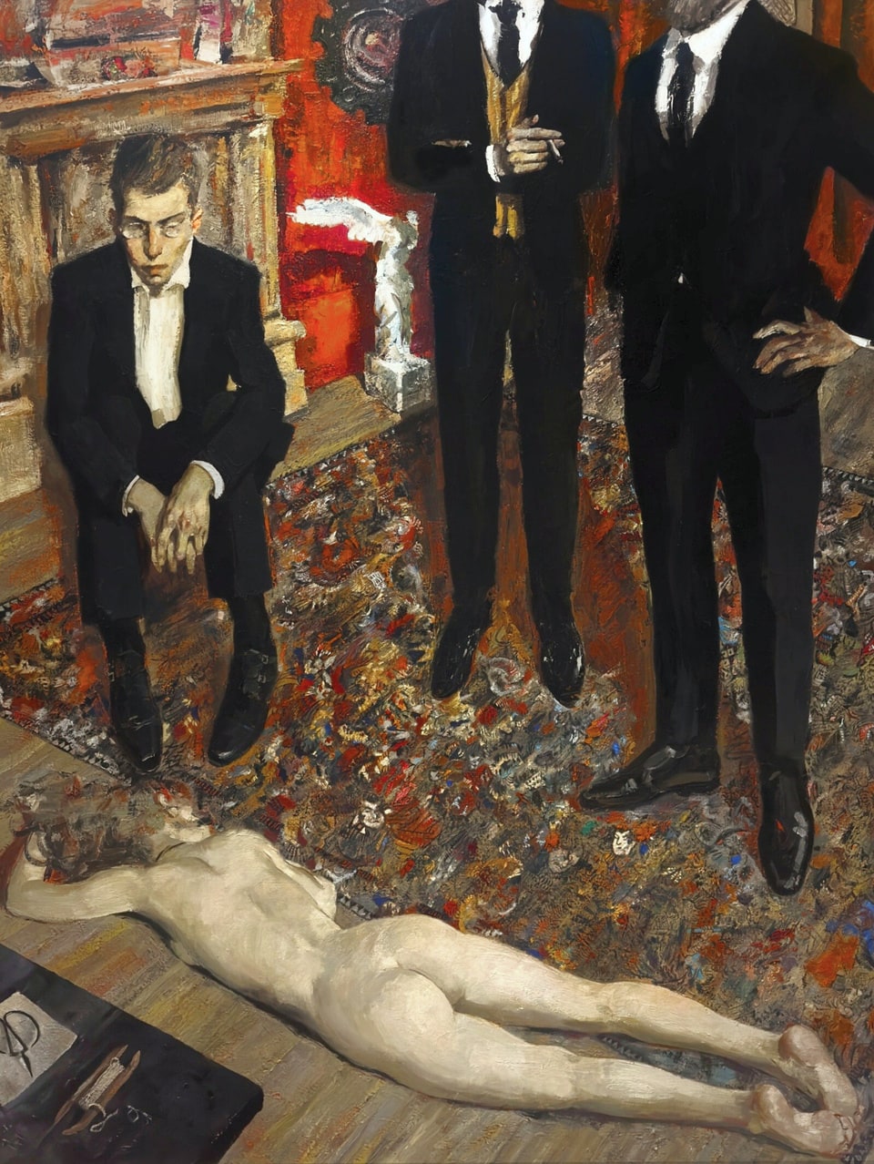 Victor Teslaru, With Doors Wide Shut, 2024, oil on canvas.